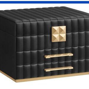 Songmics Jewelry Box Organizer with Glass Lid, 3-Layer, New-in-Box